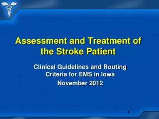 Assessment and Treatment of the Stroke Patient