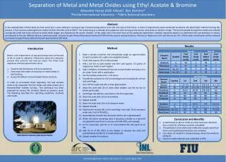 Separation of Metal and Metal Oxides using Ethyl Acetate &amp; Bromine
