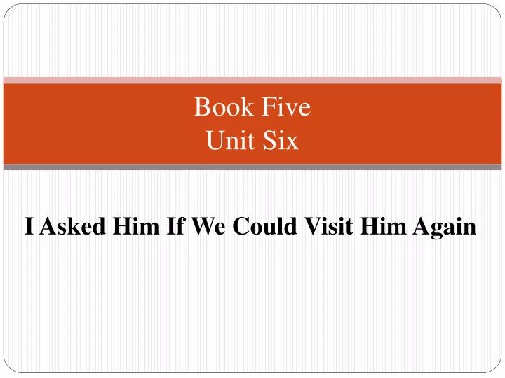 book five unit six