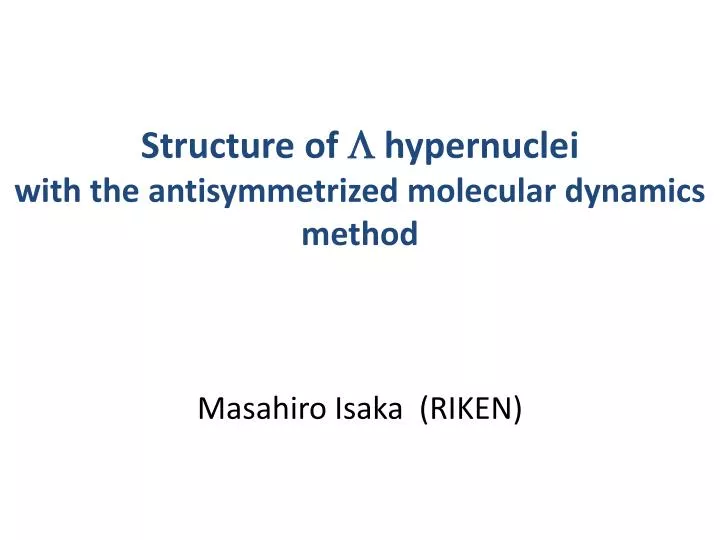 structure of l hypernuclei with the antisymmetrized molecular dynamics method