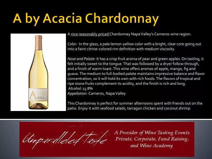 a by acacia chardonnay