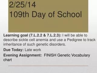 2/25/14 109th Day of School