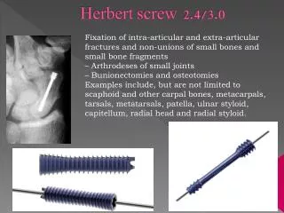 Herbert screw 2.4/3.0