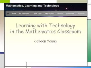 Learning with Technology in the Mathematics Classroom