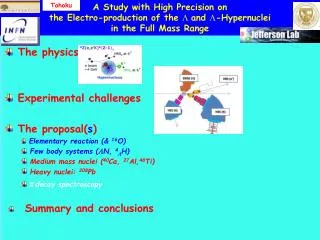 The physics Experimental challenges The proposal( s ) Elementary reaction (&amp; 16 O)