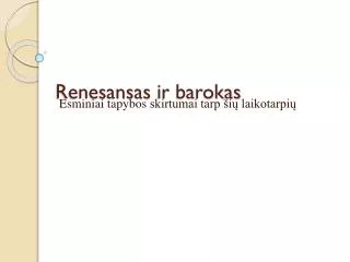 renesansas ir barokas
