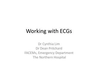 Working with ECGs