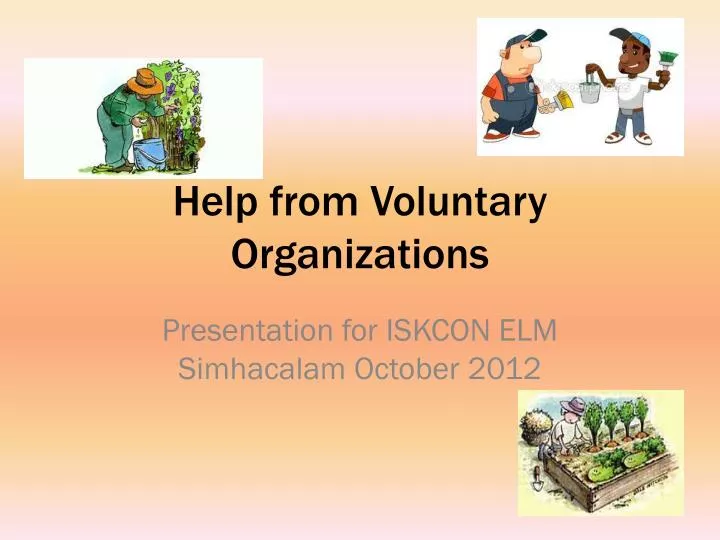 help from voluntary organizations