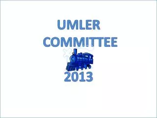 UMLER COMMITTEE 2013