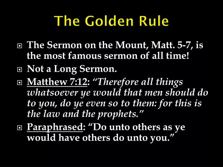 the golden rule