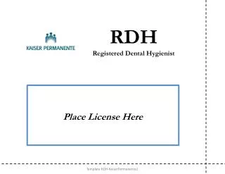RDH Registered Dental Hygienist