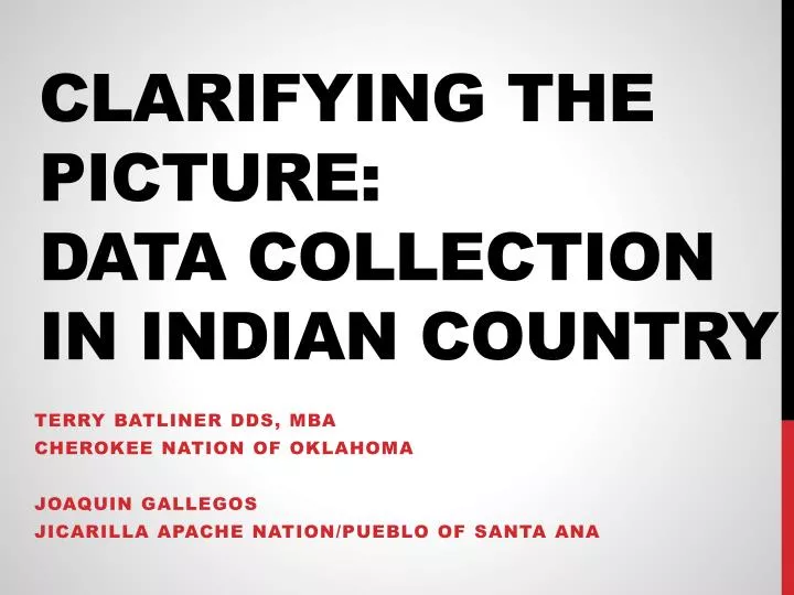 clarifying the picture data collection in indian country