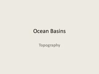 Ocean Basins