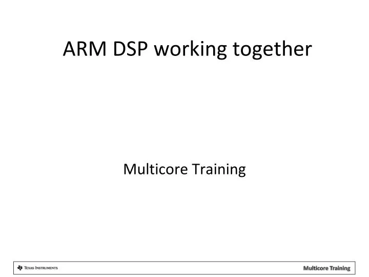 arm dsp working together