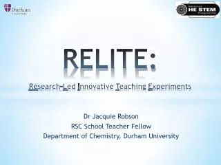 RELITE: Re search- L ed I nnovative T eaching E xperiments