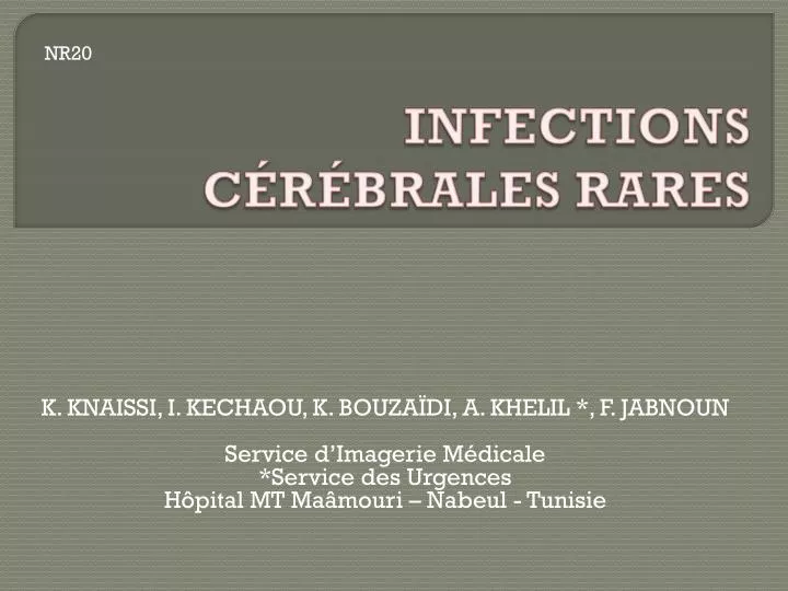 infections c r brales rares