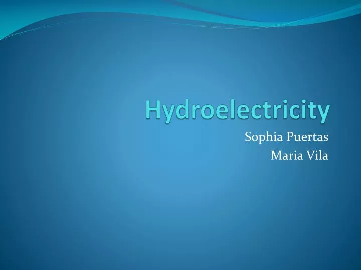 hydroelectricity