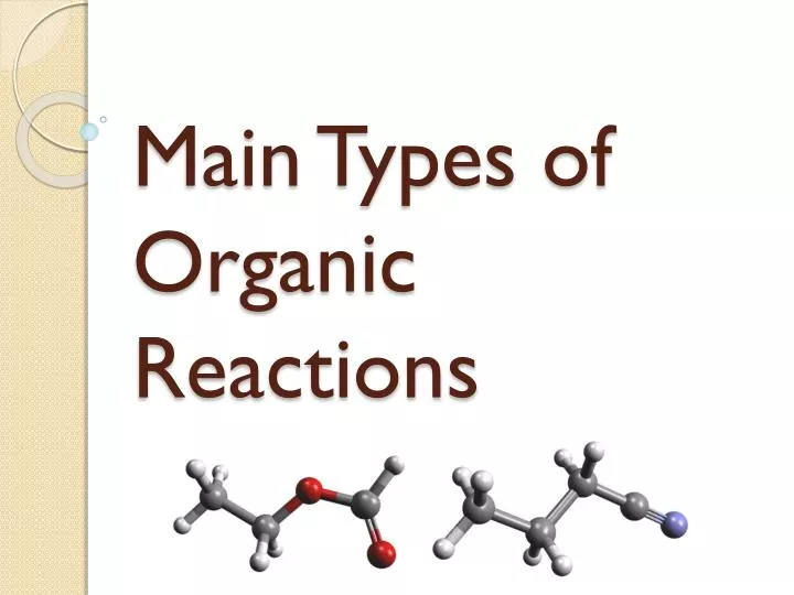 main types of organic reactions