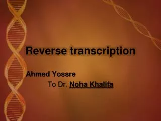 Reverse transcription