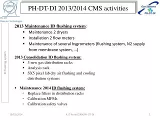 PH-DT-DI 2013/2014 CMS activities