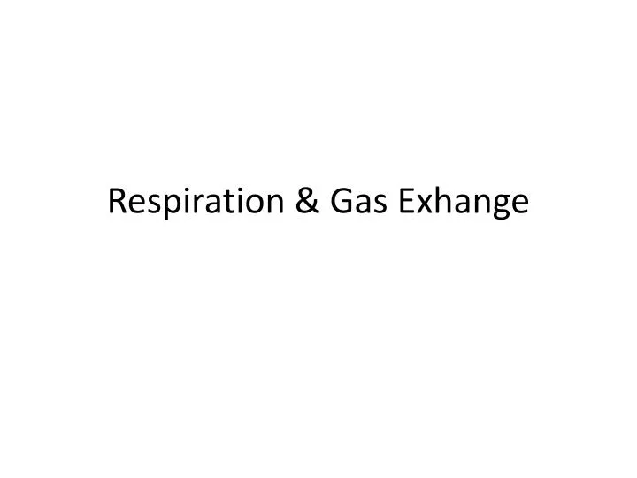 respiration gas exhange