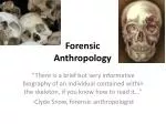 Forensic Anthropology - slide 1