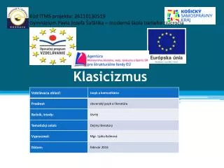 Klasicizmus