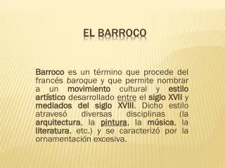 el barroco