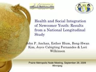 Health and Social Integration of Newcomer Youth: Results from a National Longitudinal Study