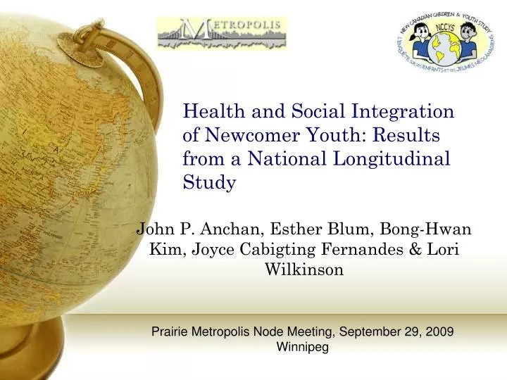 health and social integration of newcomer youth results from a national longitudinal study