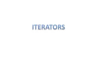 ITERATORS