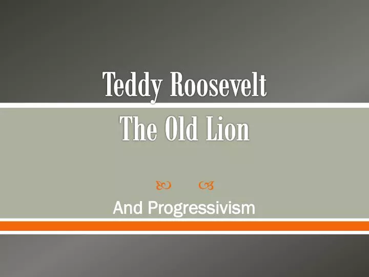 teddy roosevelt the old lion