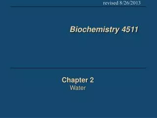 Biochemistry 4511
