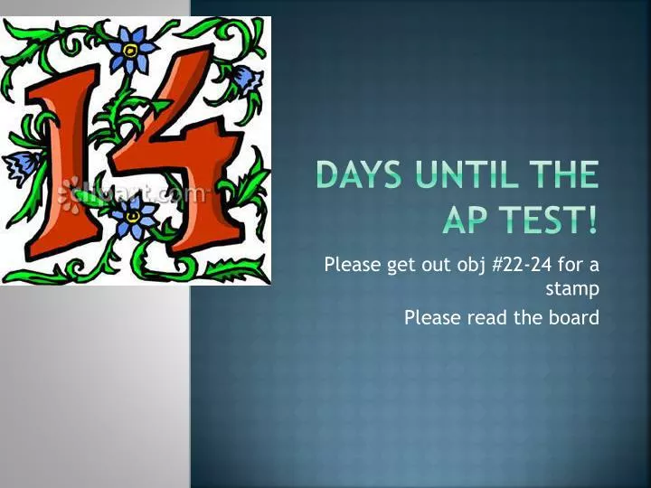 days until the ap test