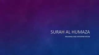 Surah Al humaza