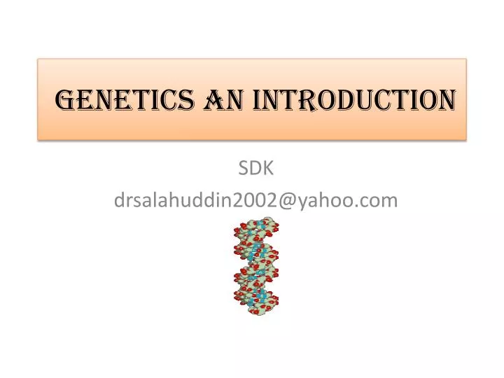 genetics an introduction