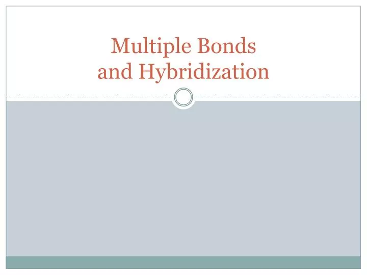multiple bonds and hybridization
