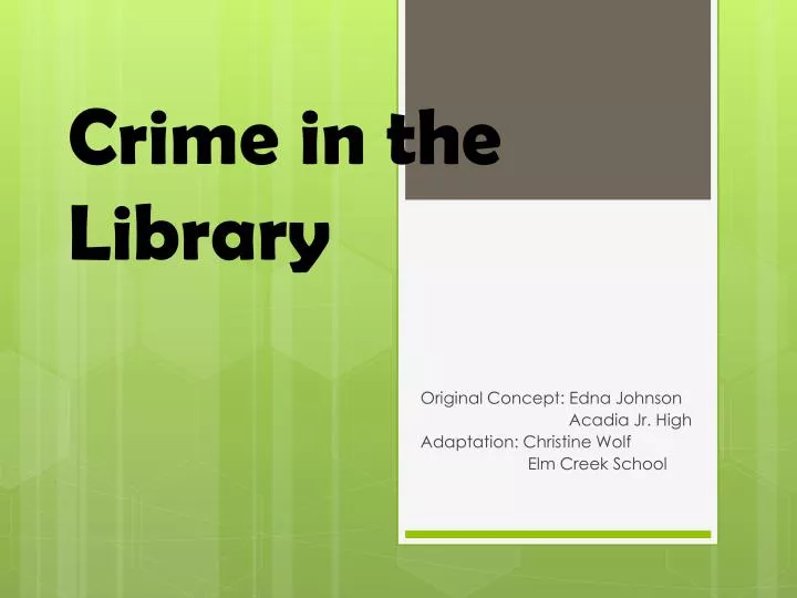 crime in the library