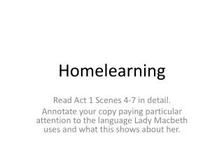 Homelearning