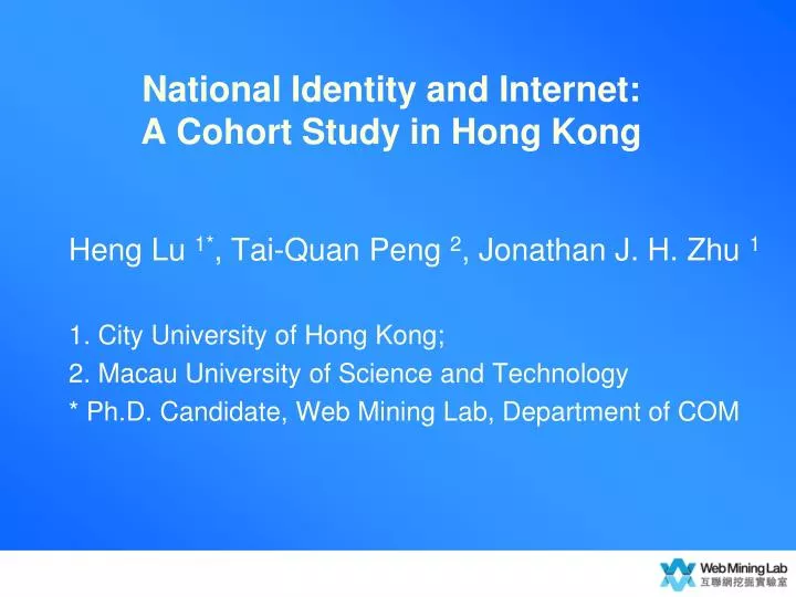 national identity and internet a cohort study in hong kong