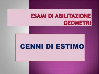 esami di abilitazione geometri