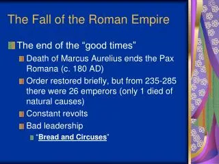 The Fall of the Roman Empire