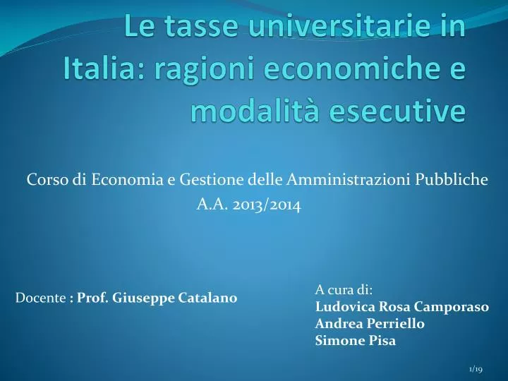 le tasse universitarie in italia ragioni economiche e modalit esecutive