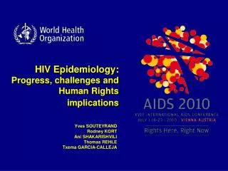 HIV Epidemiology : Progress, challenges and Human Rights implications