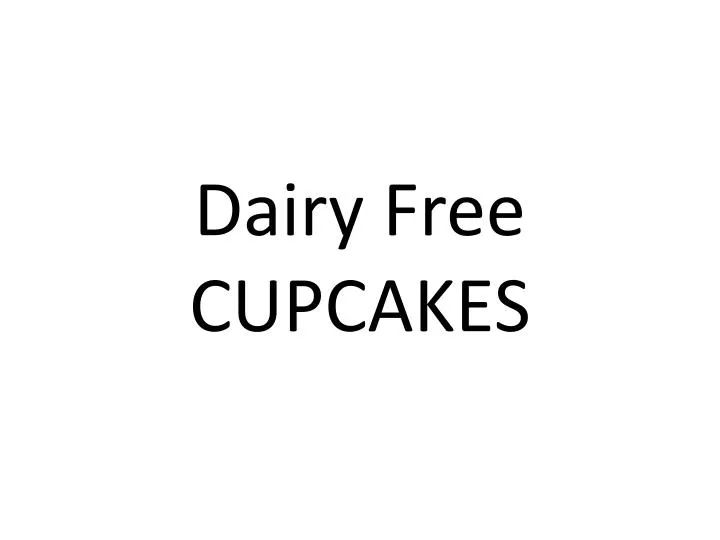 dairy free cupcakes