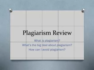 plagiarism review