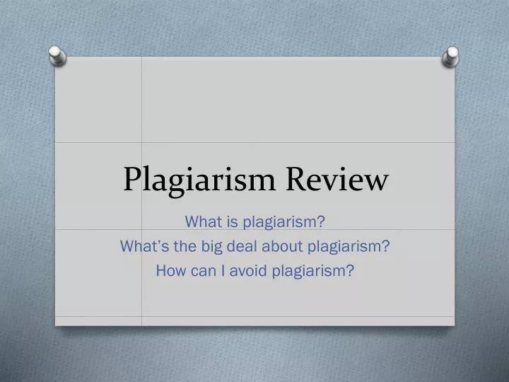 plagiarism review