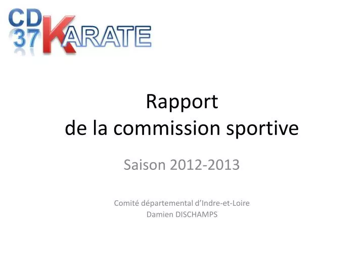 rapport de la commission sportive