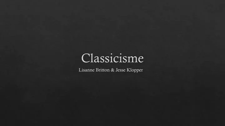 classicisme