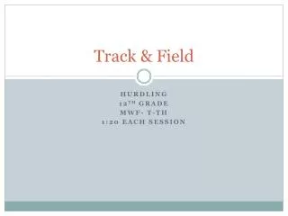 Track &amp; Field